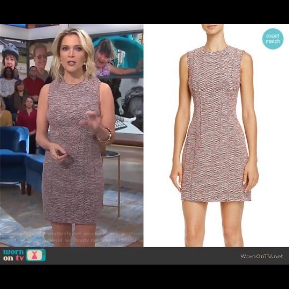 Theory Hourglass Tweed blue/pink/white work dress - Picture 2 of 12